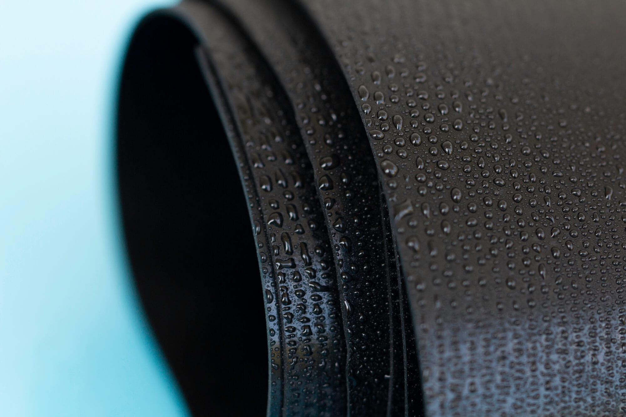 Close-up of a roll of rubber