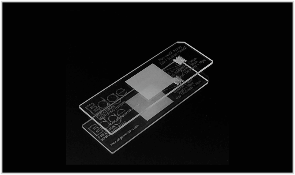 Lab on a chip product showing optical clarity of COP