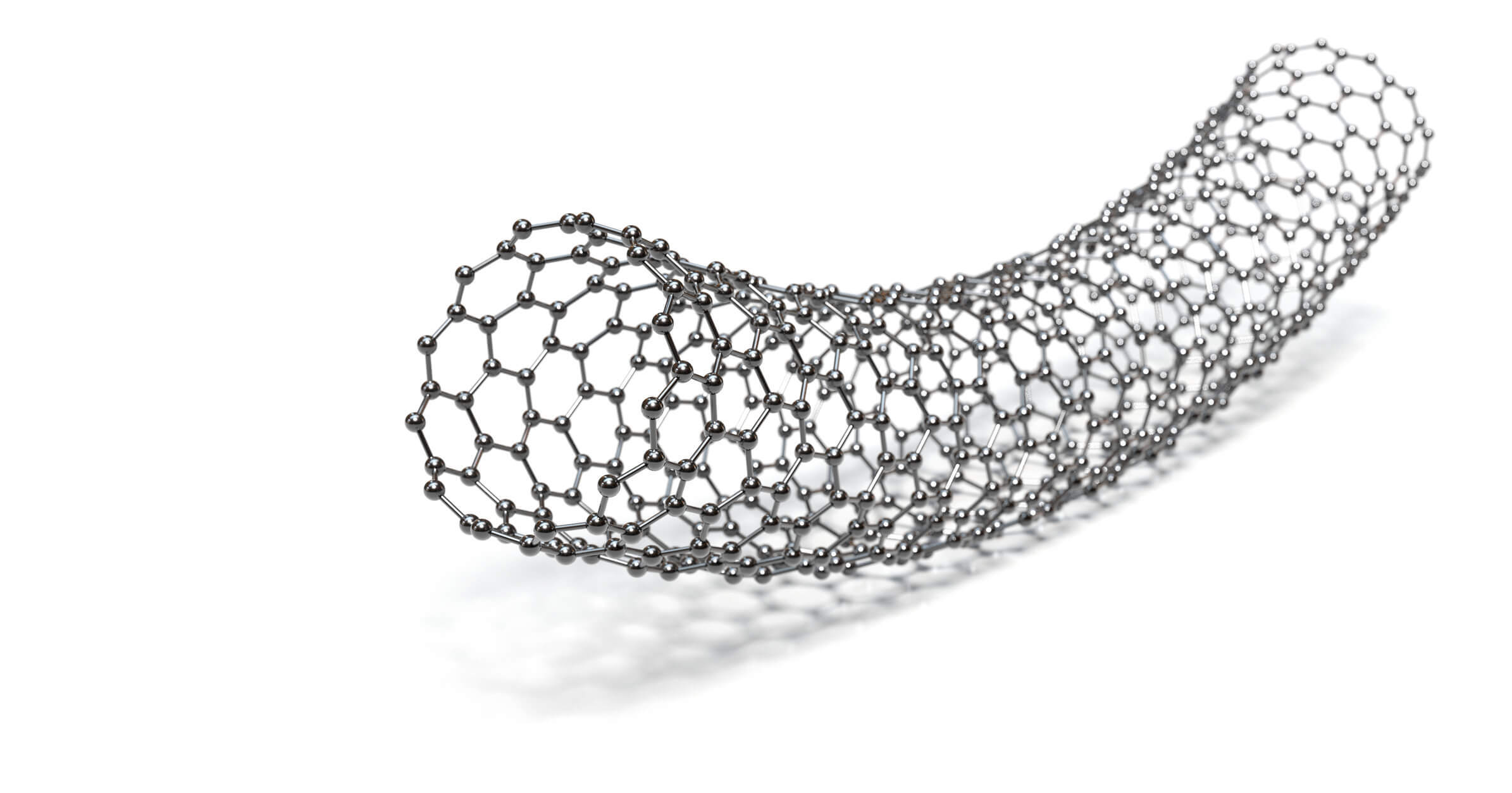 A visualization of the structure of a Carbon nanotube