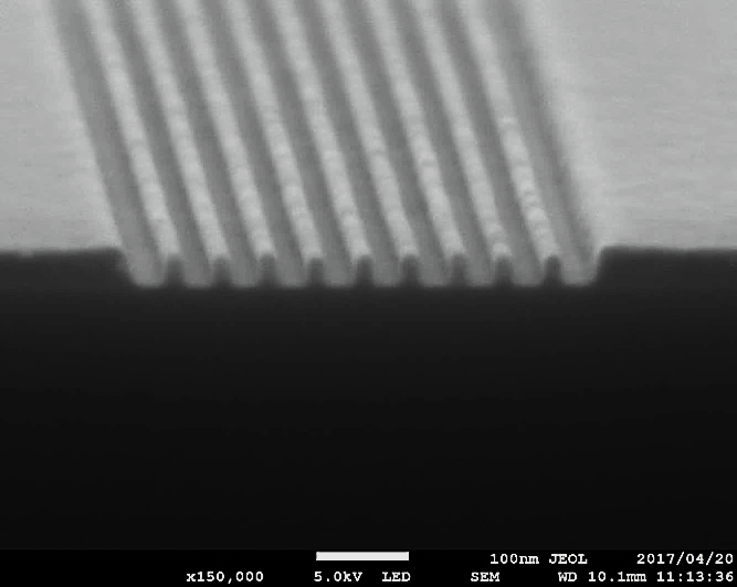 Example of electron beam etching (EB Etchining also called) Lithography.