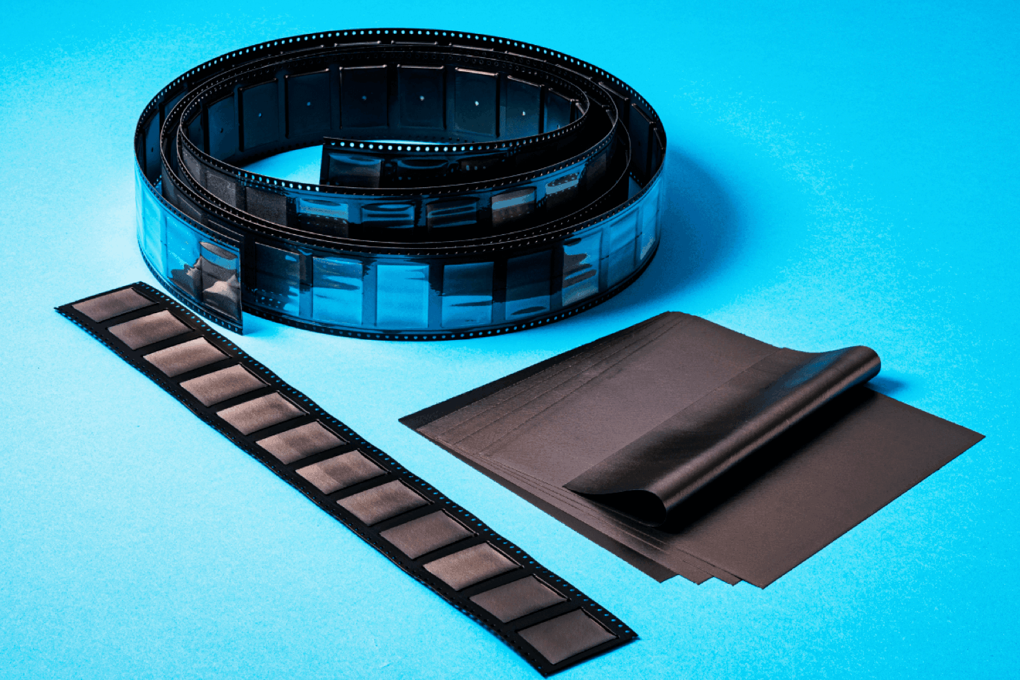 Thermal interface material on the application film. Also called TIMs