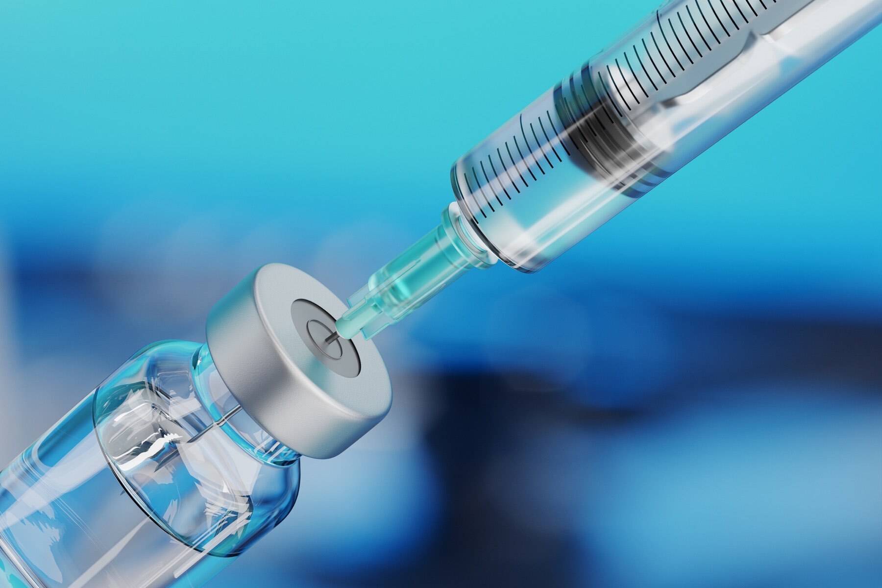 Filling syringe from vial